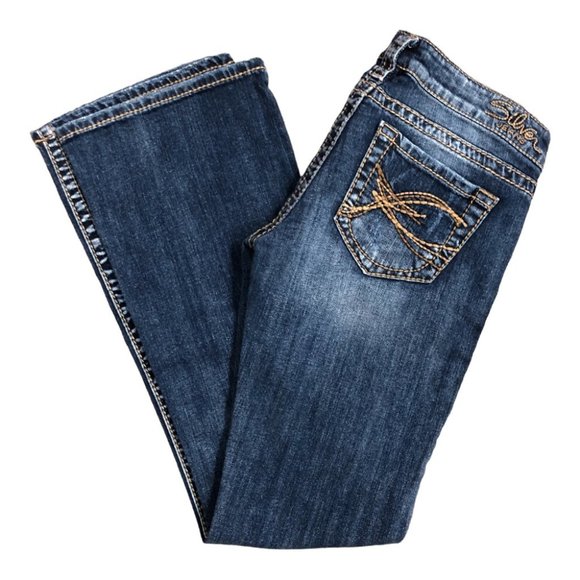 Silver Jeans Women Tuesday Low Rise Bootcut Jean Medium/Light Blue, Size 28 x 31 - Picture 1 of 11